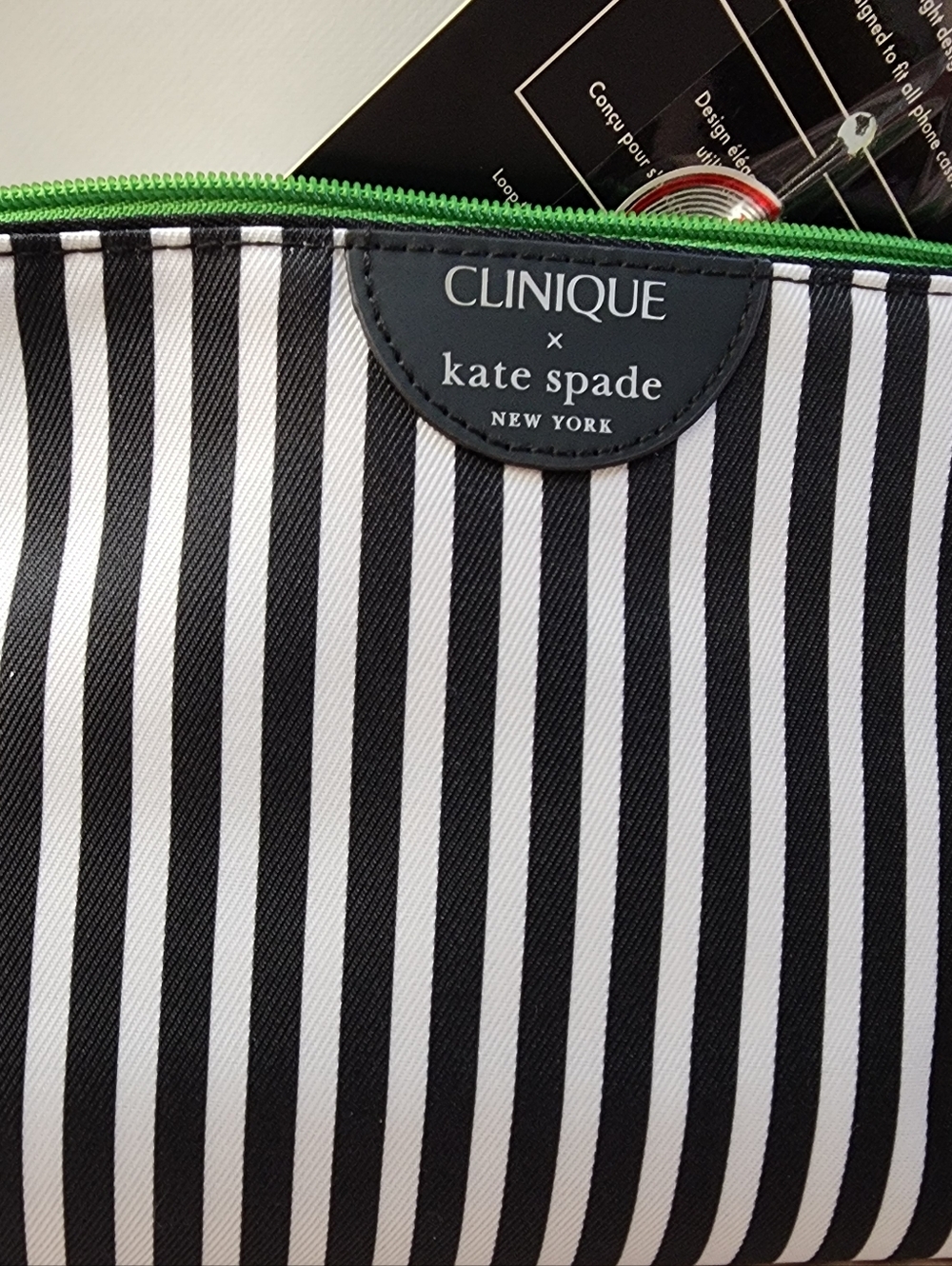 Kate Spade X Clinque Stripe/spots Bag,phone Charm, Glasses Case all New - Picture 2 of 10